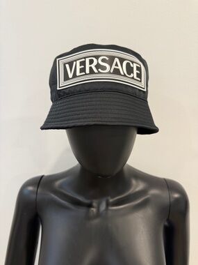 Versace | Accessories | Versace Red V Logo Print Black Baseball